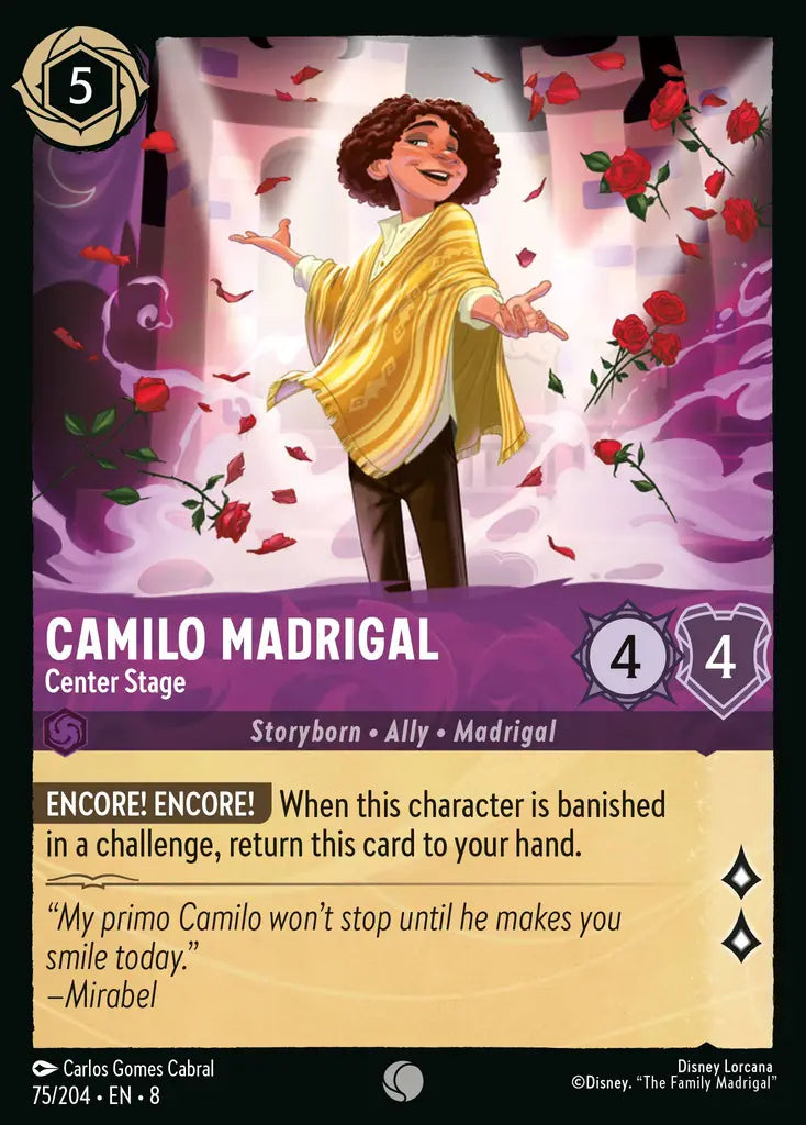 Camilo Madrigal - Center Stage - 75/204 - Common - Reign of Jafar - Disney Lorcana