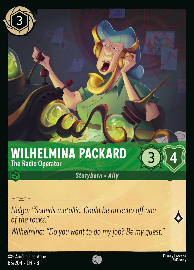 Wilhelmina Packard - The Radio Operator - 85/204 - Common - Reign of Jafar - Disney Lorcana