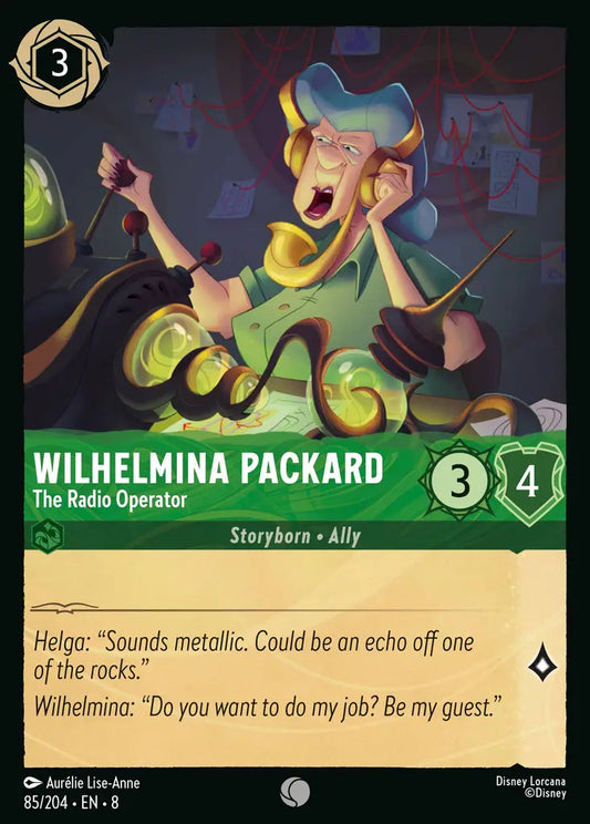 Wilhelmina Packard - The Radio Operator - 85/204 - Common - Reign of Jafar - Disney Lorcana
