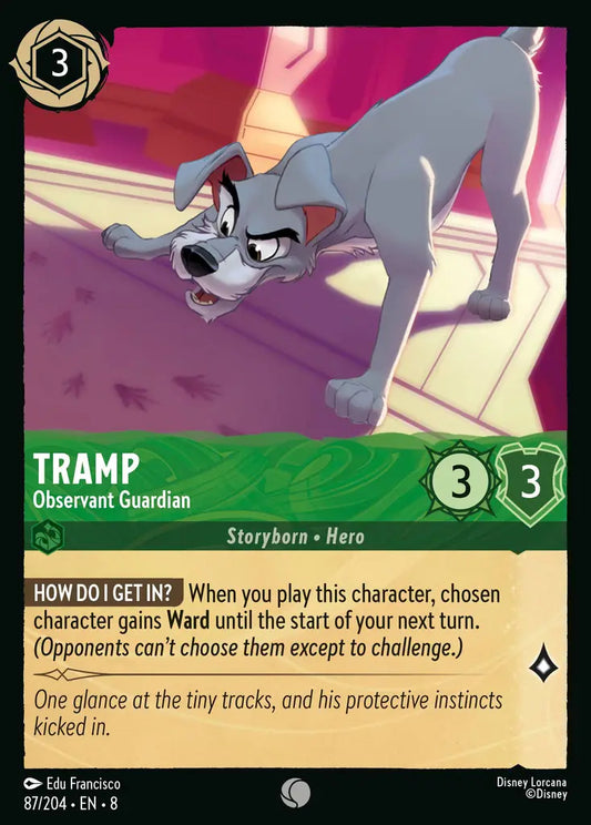 Tramp - Observant Guardian - 87/204 - Common - Reign of Jafar - Disney Lorcana