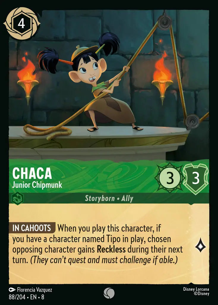 Chaca - Junior Chipmunk - 88/204 - Common - Reign of Jafar - Disney Lorcana