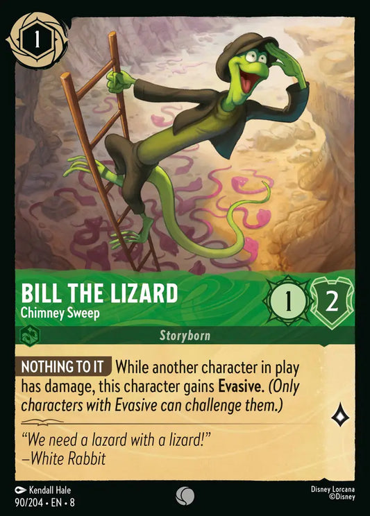 Bill the Lizard - Chimney Sweep - 90/204 - Common - Reign of Jafar - Disney Lorcana