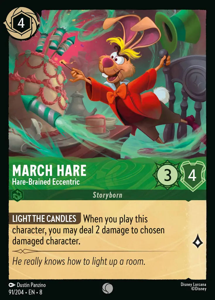 March Hare - Hare‐Brained Eccentric - 91/204 - Common - Reign of Jafar - Disney Lorcana
