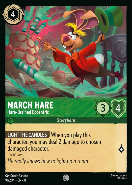 March Hare - Hare‐Brained Eccentric - 91/204 - Common - Reign of Jafar - Disney Lorcana