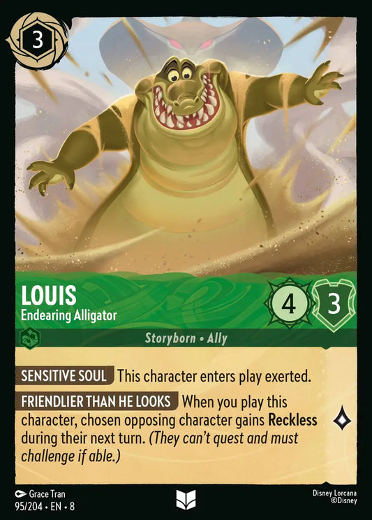 Louis - Endearing Alligator - 95/204 - Uncommon - Reign of Jafar - Disney Lorcana