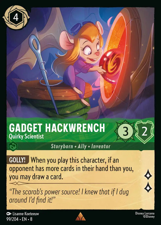 Gadget Hackwrench - Quirky Scientist - 99/204 - Rare - Reign of Jafar - Disney Lorcana