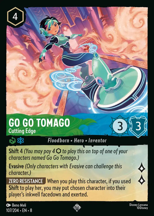 Go Go Tomago - Cutting Edge - 107/204 - Super Rare - Reign of Jafar - Disney Lorcana