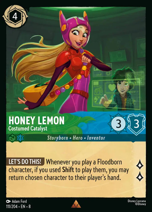 Honey Lemon - Costumed Catalyst - 111/204 - Rare - Reign of Jafar - Disney Lorcana