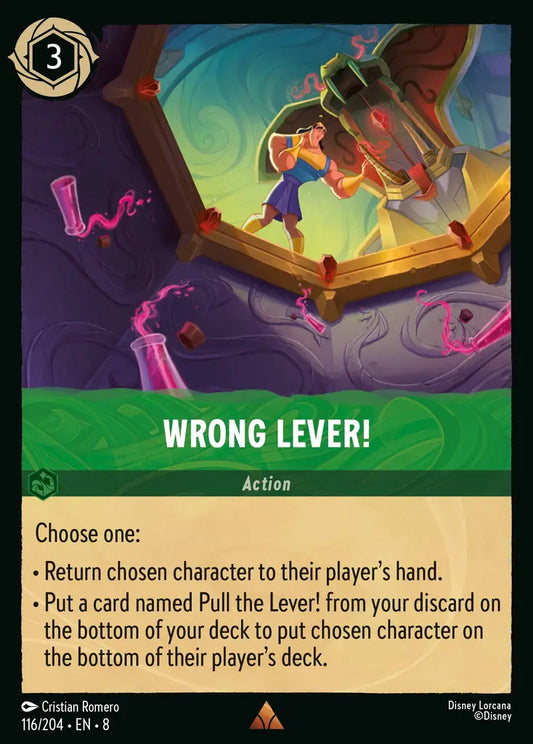 Wrong Lever! - 116/204 - Rare - Reign of Jafar - Disney Lorcana