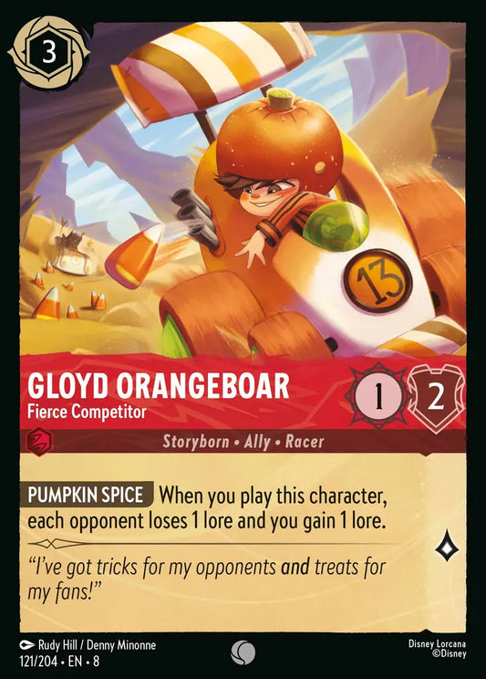 Gloyd Orangeboar - Fierce Competitor - 121/204 - Common - Reign of Jafar - Disney Lorcana