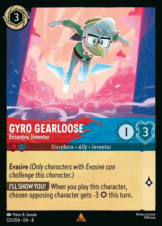 Gyro Gearloose - Eccentric Inventor - 123/204 - Rare - Reign of Jafar - Disney Lorcana