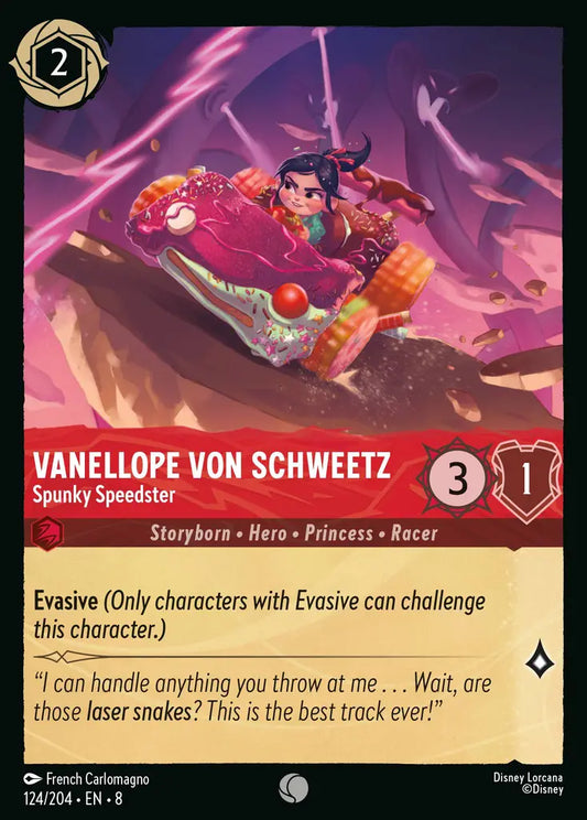 Vanellope Von Schweetz - Spunky Speedster - 124/204 - Common - Reign of Jafar - Disney Lorcana