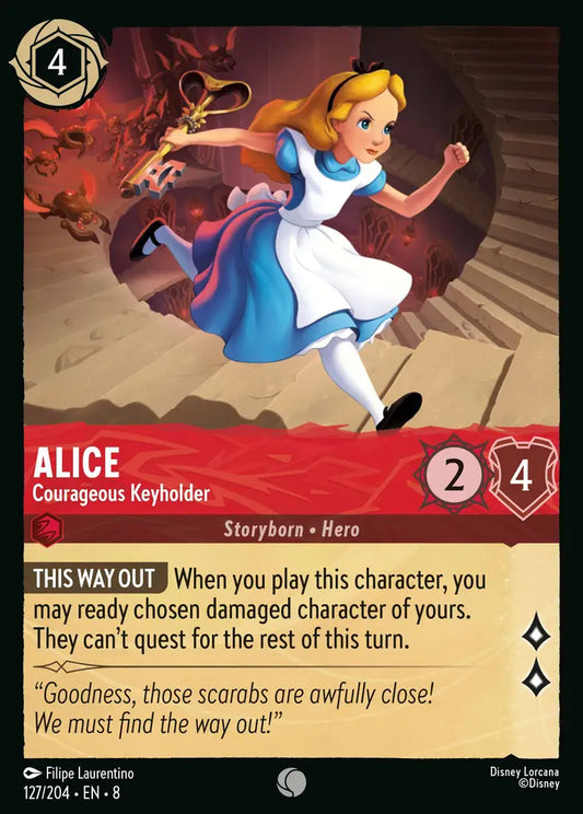 Alice - Courageous Keyholder - 127/204 - Common - Reign of Jafar - Disney Lorcana