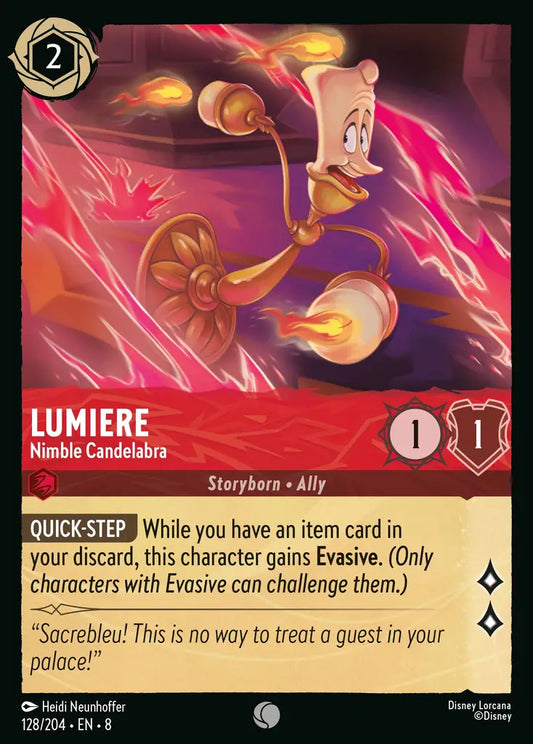 Lumiere - Nimble Candelabra - 128/204 - Common - Reign of Jafar - Disney Lorcana