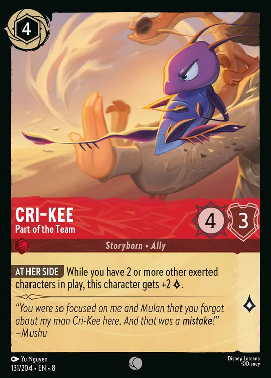 Cri-Kee - Part of the Team - 131/204 - Common - Reign of Jafar - Disney Lorcana