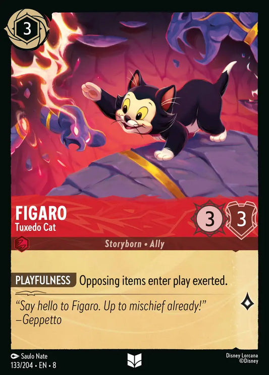 Figaro - Tuxedo Cat - 133/204 - Uncommon - Reign of Jafar - Disney Lorcana