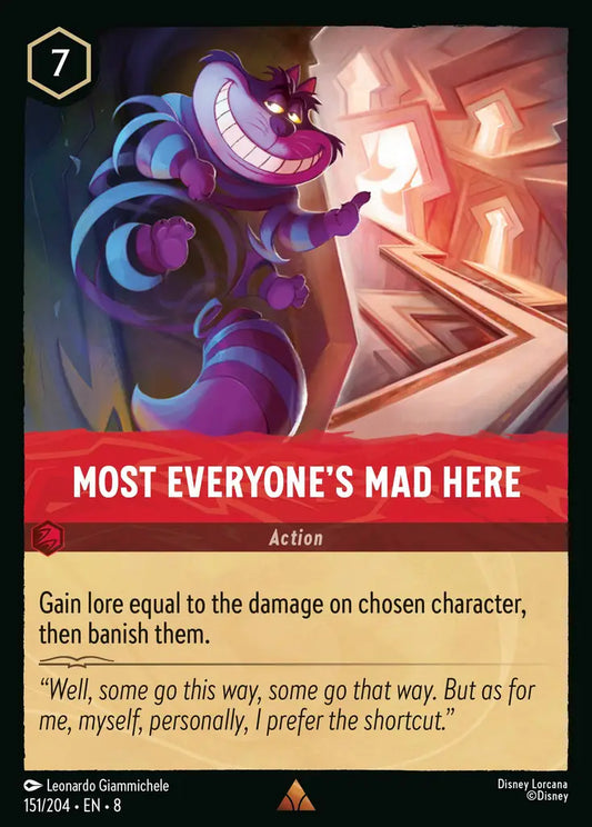 Most Everyone's Mad Here - 151/204 - Rare - Reign of Jafar - Disney Lorcana