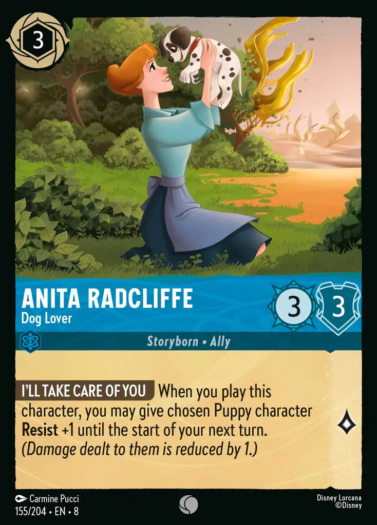 Anita Radcliffe - Dog Lover - 155/204 - Common - Reign of Jafar - Disney Lorcana