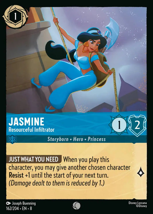 Jasmine - Resourceful Infiltrator - 162/204 - Common - Reign of Jafar - Disney Lorcana