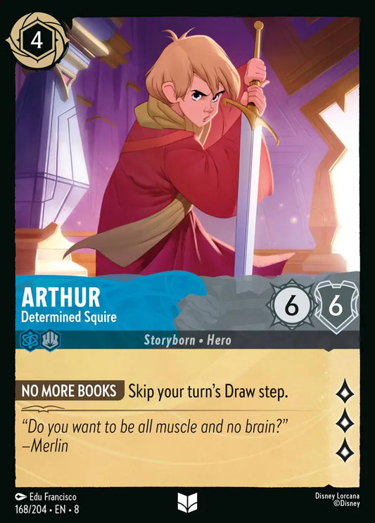 Arthur - Determined Squire - 168/204 - Uncommon - Reign of Jafar - Disney Lorcana