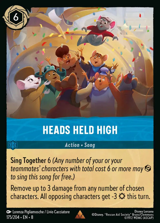 Heads Held High - 175/204 - Rare - Reign of Jafar - Disney Lorcana