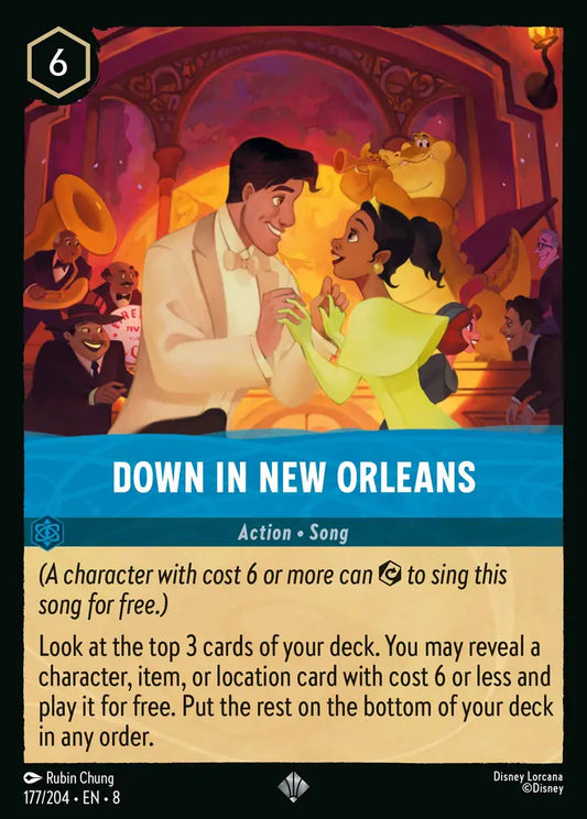 Down in New Orleans - 177/204 - Super Rare - Reign of Jafar - Disney Lorcana