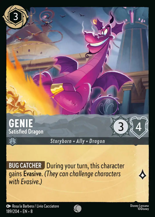 Genie - Satisfied Dragon - 189/204 - Common - Reign of Jafar - Disney Lorcana