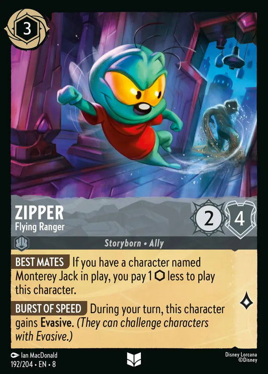 Zipper - Flying Ranger - 192/204 - Uncommon - Reign of Jafar - Disney Lorcana