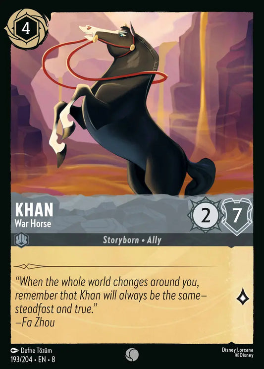 Khan - War Horse - 193/204 - Common - Reign of Jafar - Disney Lorcana