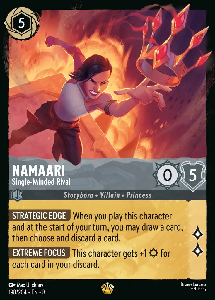 Namaari - Single-Minded Rival - 198/204 - Legendary - Reign of Jafar - Disney Lorcana