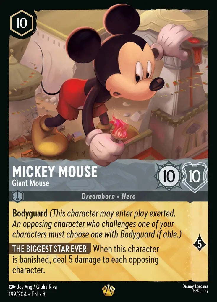 Mickey Mouse - Giant Mouse - 199/204 - Legendary - Reign of Jafar - Disney Lorcana