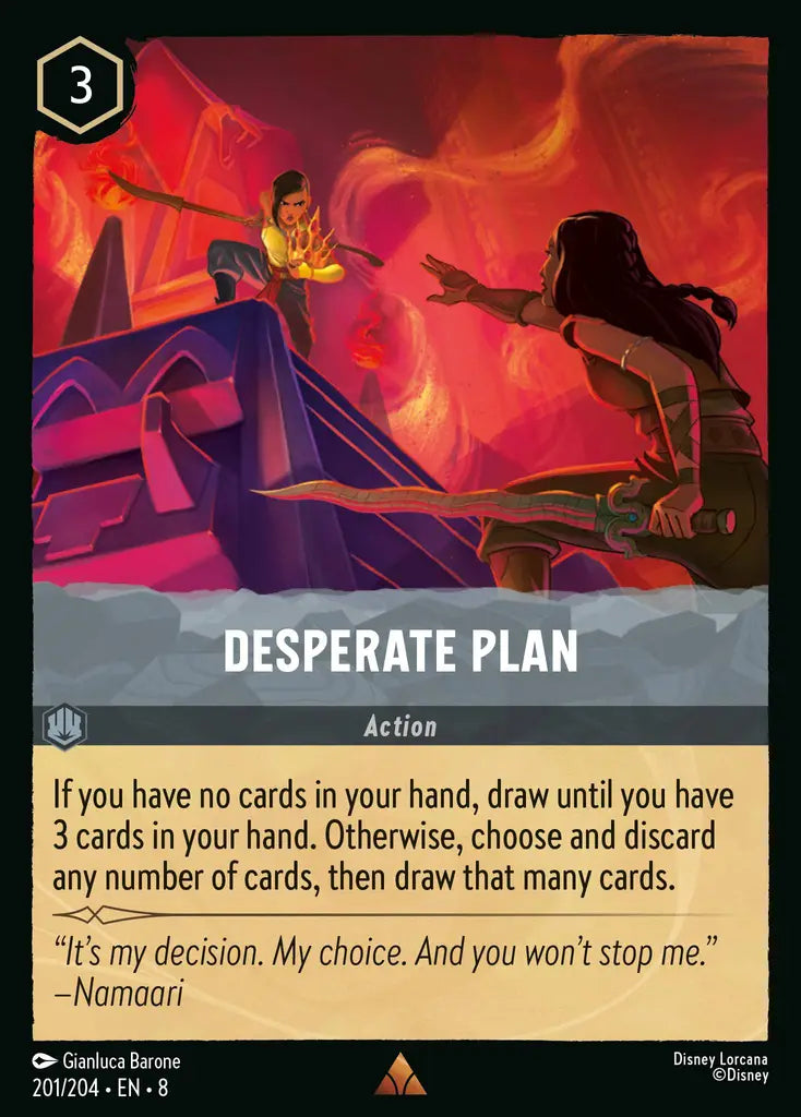 Desperate Plan - 201/204 - Rare - Reign of Jafar - Disney Lorcana