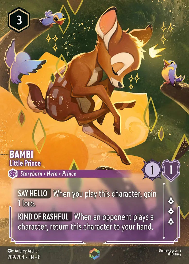 Bambi - Little Prince - 209/204 - Enchanted - Reign of Jafar - Disney Lorcana