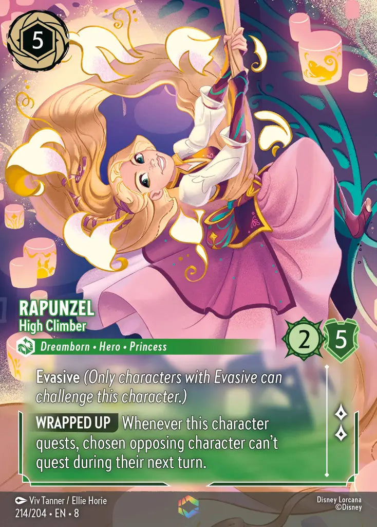 Rapunzel - High Climber - 214/204 - Enchanted - Reign of Jafar - Disney Lorcana