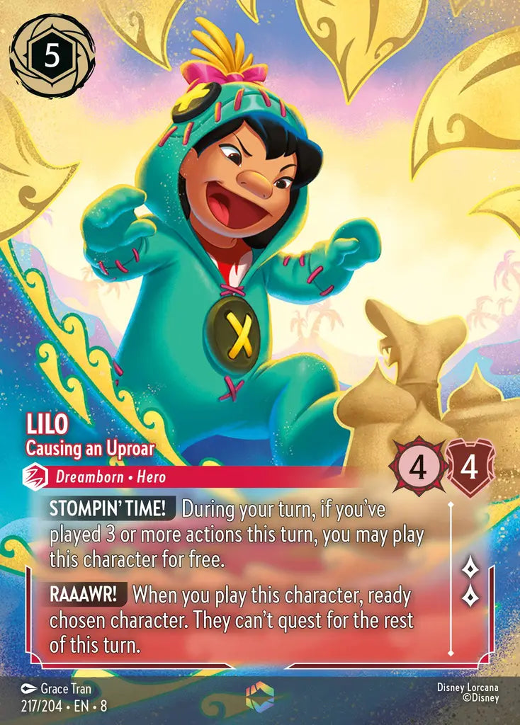 Lilo - Causing an Uproar - 217/204 - Enchanted - Reign of Jafar - Disney Lorcana