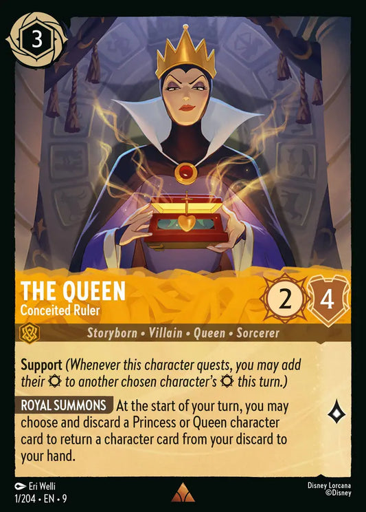 The Queen - Conceited Ruler - 1/204 - Rare - Fabled - Disney Lorcana