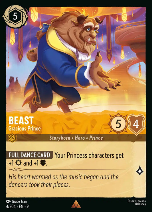 Beast – Gracious Prince - 4/204 - Rare - Fabled - Disney Lorcana