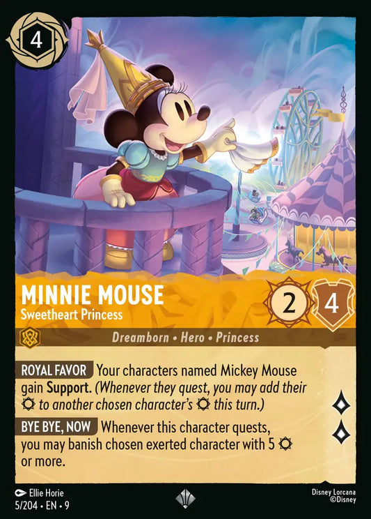 Minnie Mouse – Sweetheart Princess - 5/204 - Super Rare - Fabled - Disney Lorcana