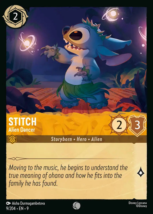 Stitch – Alien Dancer - 9/204 - Common - Fabled - Disney Lorcana