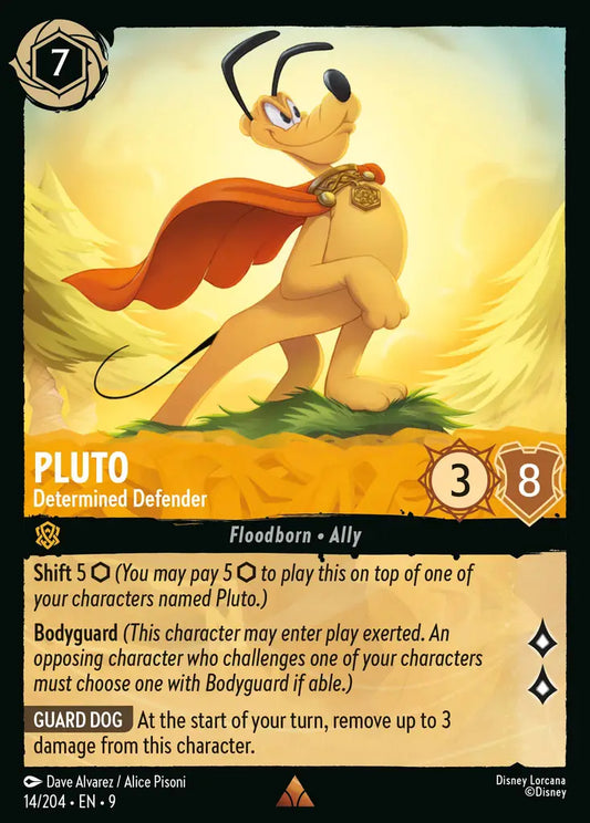 Pluto – Determined Defender - 14/204 - Rare - Fabled - Disney Lorcana