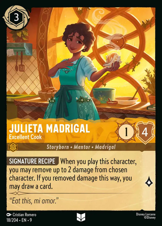 Julieta Madrigal – Excellent Cook - 18/204 - Uncommon - Fabled - Disney Lorcana