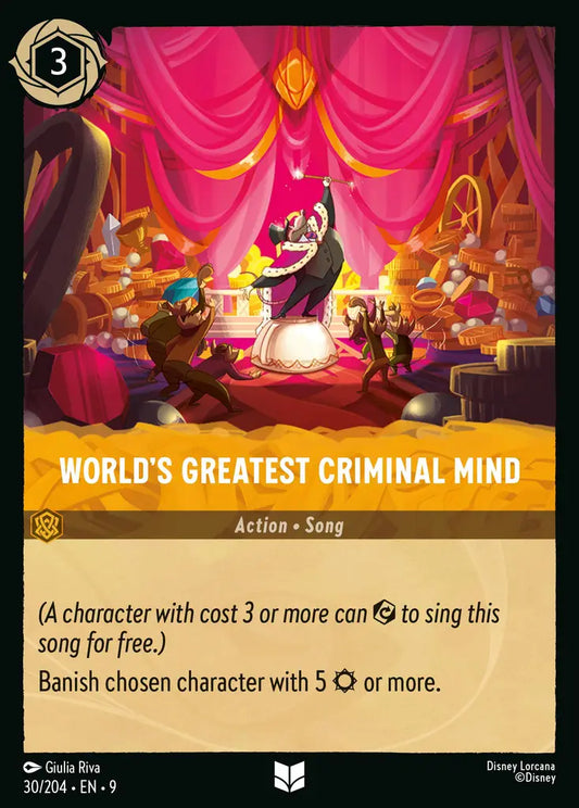 World's Greatest Criminal Mind - 30/204 - Uncommon - Fabled - Disney Lorcana