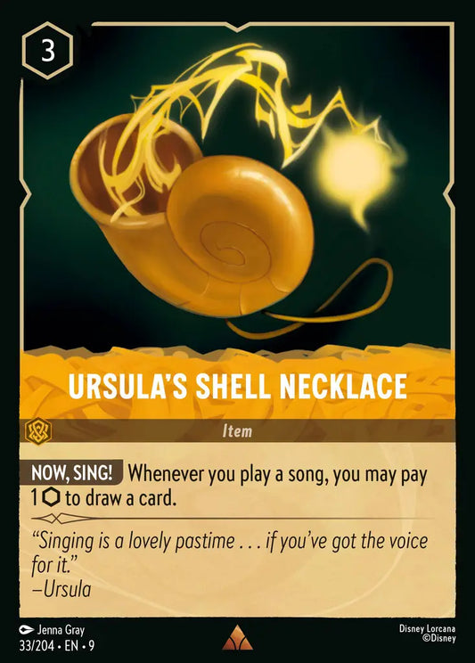 Ursula's Shell Necklace - 33/204 - Rare - Fabled - Disney Lorcana