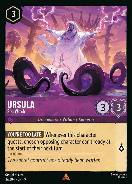 Ursula - Sea Witch - 37/204 - Rare - Fabled - Disney Lorcana