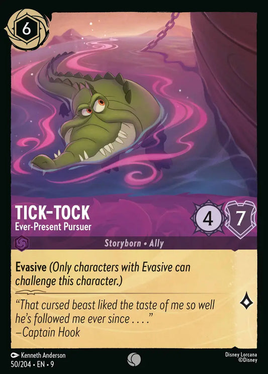 Tick-Tock - Ever-Present Pursuer - 50/204 - Common - Fabled - Disney Lorcana