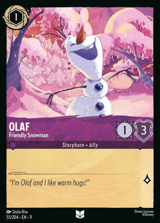 Olaf - Friendly Snowman - 55/204 - Uncommon - Fabled - Disney Lorcana