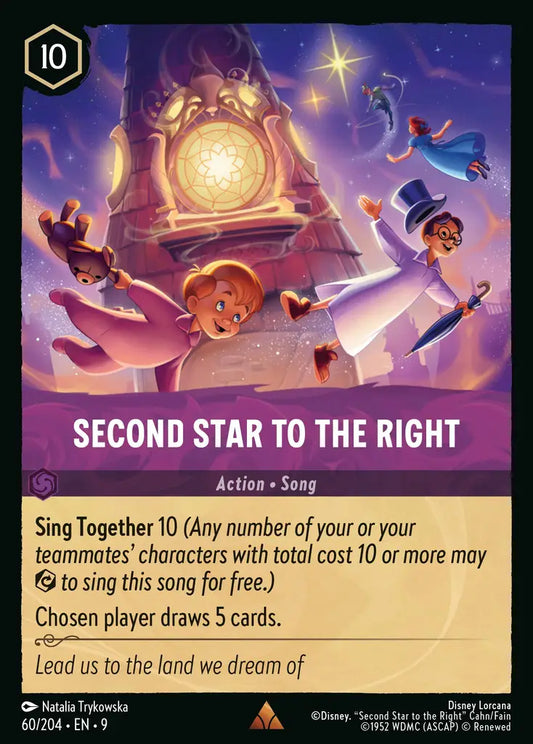 Second Star to the Right - 60/204 - Rare - Fabled - Disney Lorcana