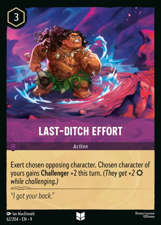 Last-Ditch Effort - 62/204 - Uncommon - Fabled - Disney Lorcana
