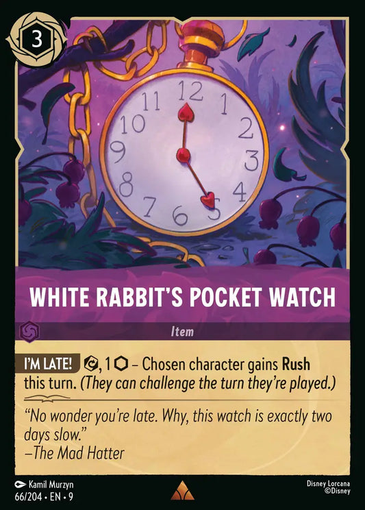 White Rabbit's Pocket Watch - 66/204 - Rare - Fabled - Disney Lorcana
