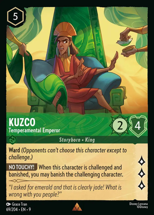 Kuzco - Temperamental Emperor - 69/204 - Rare - Fabled - Disney Lorcana
